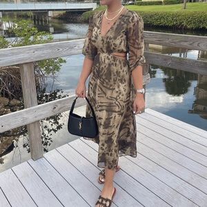 Stradivarious Cutout Maxi Dress